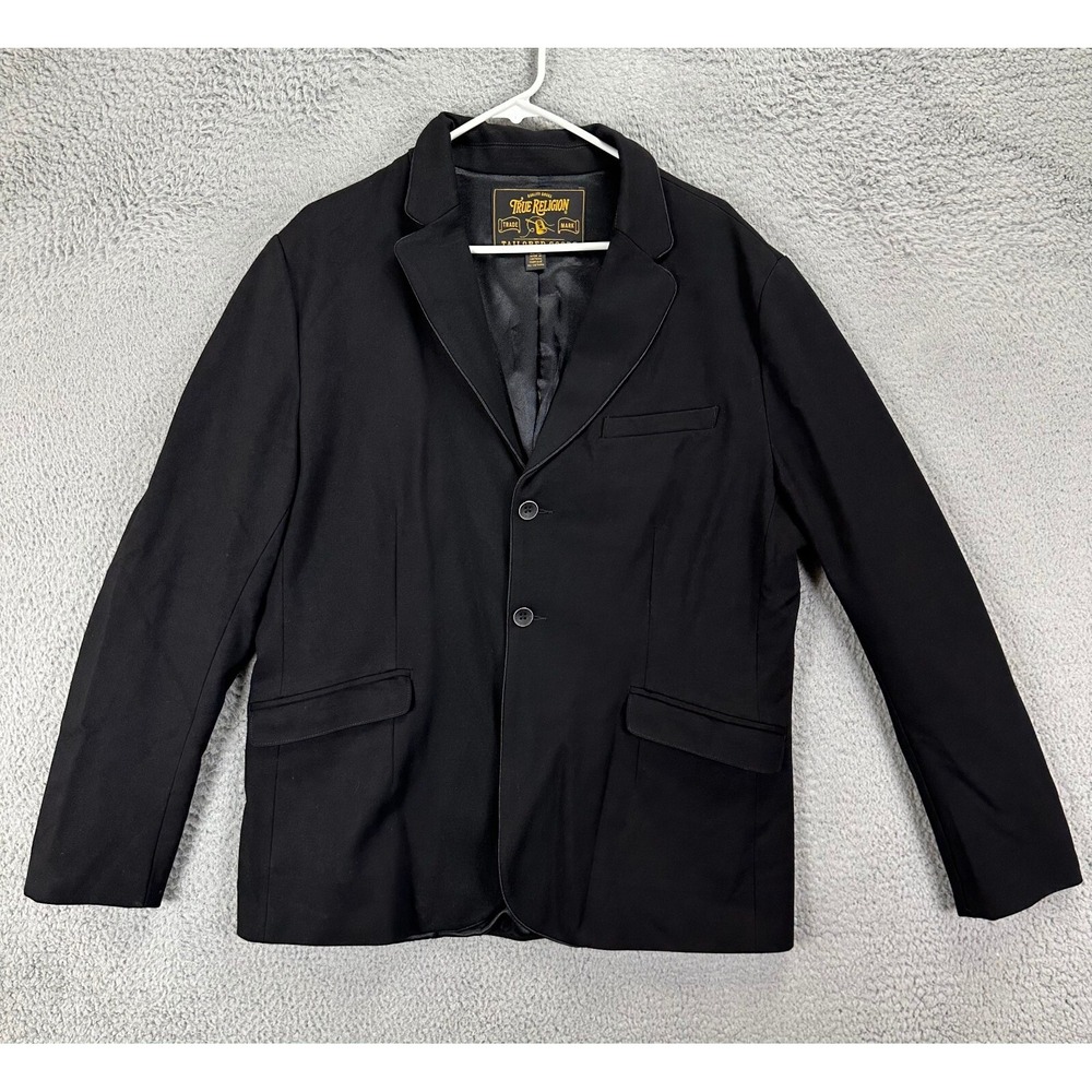 True Religion Tailored Ponte Blazer Black‎ Size 2XL Sports Jacket Mens